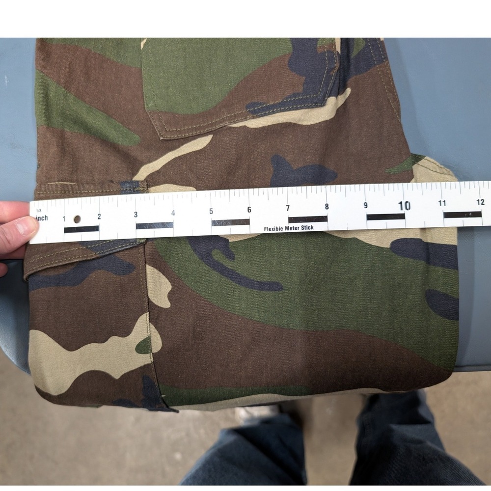 Almost Famous Camo Cargo Pants Womens Medium Green Camouflage Belted PW86A-94C - Picture 11 of 13